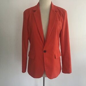 Orange Cotton one button Zune Poar blazer Large (see measurements)